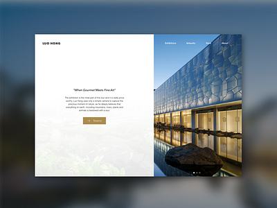 Luo Hong Art Museum_Landing Page architect architecture clean home screen landing page lookbook minimal ui user interface ux web design website