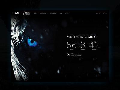 Game of thrones_count down_Day035 countdown fun game of thrones motion ui ui design user experience visual design