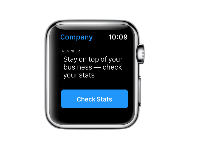 iWatch Business Stats adobe after effects business app business statistics iwatch app prototyping reports ui ux