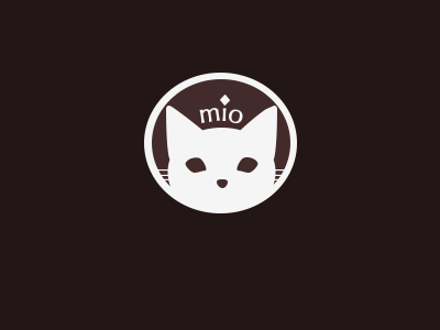 Mio Logo cat crown logo mio qio