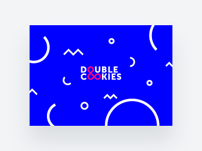 Double Cookies – brand concept blue bold logo colors logo logo concept pink vibrant colors waves