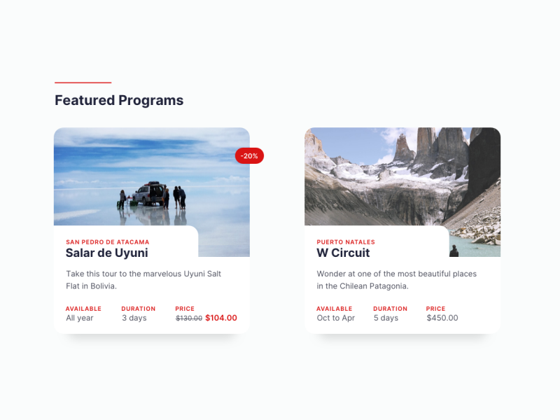 Featured Program Cards by Kevin Henriquez on Dribbble