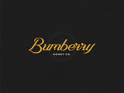 Bumberry Honey Co. — Primary Logo brand design brand identity branding design graphic design hand lettering honey honeybee logo logotype typography vintage vintage logo