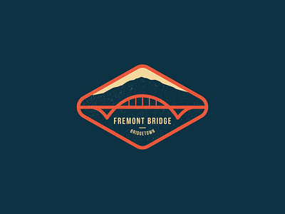 Bridgetown Badge – Fremont Bridge badge bridge design exploration graphic design illustraion patch pdx typography vector