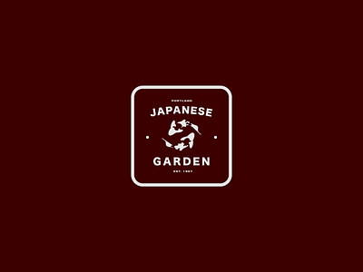 Portland Japanese Garden Badge badge design exploration graphic design illustraion japanese patch pdx typography vector