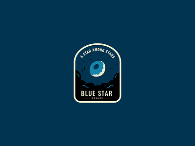 Blue Star Donuts Badge badge design graphic design illustraion patch pdx typography vector