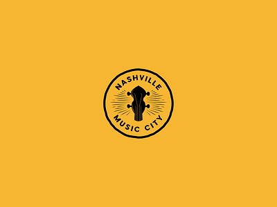 Music City Badge badge design exploration illustraion music nashville patch typography vector