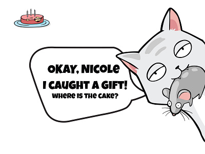 cat1 birthday cake cat mouse