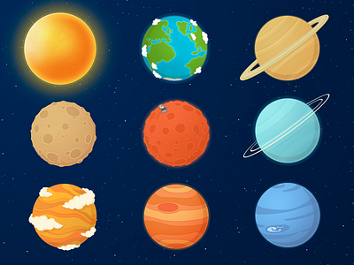 Planets planets space