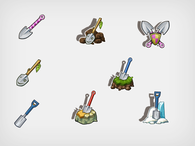 Shovel icons game icon shovel