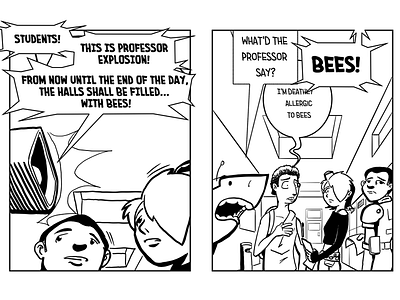 Promo 2 - BEES! cartoon comic illustration kid armor junior mercury skyshark trouble ii webcomic