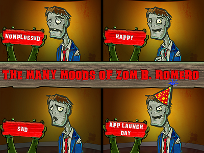 Zombie Moods app game illustration zombie