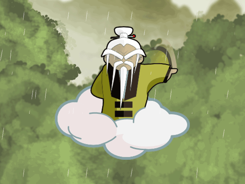 My beard says: GET GOING! animated app character design game gif ios ninja rainin