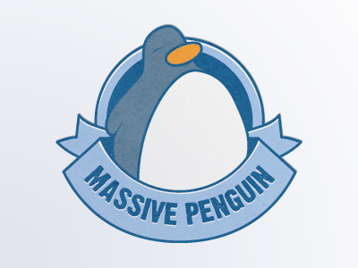 Massive Penguin illustration logo penguin