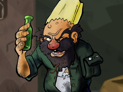 Stinky character character design hobo illustration