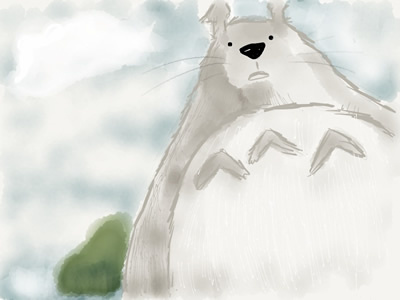 Totoro ghibli illustration madewithpaper paper sketch totoro