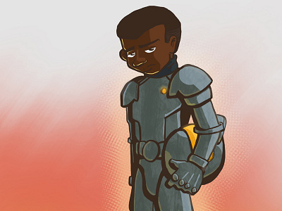 Kid Armour V2 cartoon character character design explosion high hero illustration webcomic