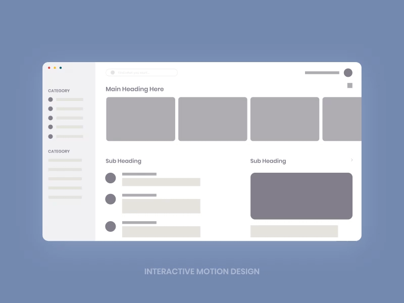 Scroll Animation - Wireframe account animation app concept clean app flat interaction interaction design ios mac minimal app prototype uidesign ux wireframe