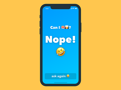 Nope! app interface ios iphone mobile