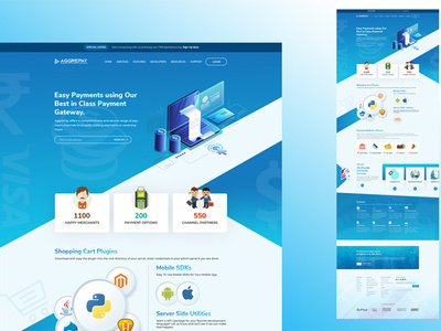 Aggre Pay design illustration ui vector web