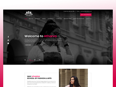 Atharva Fashion typography ui web