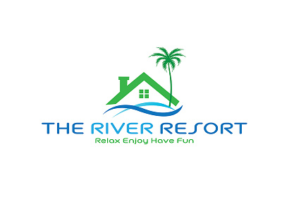 The River Resort design logo ui web