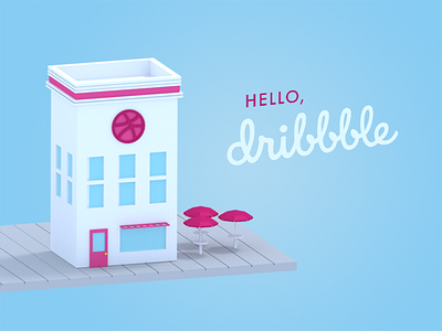 Hello, Dribbble! 3d 3d model blender debut dribbble hi mom