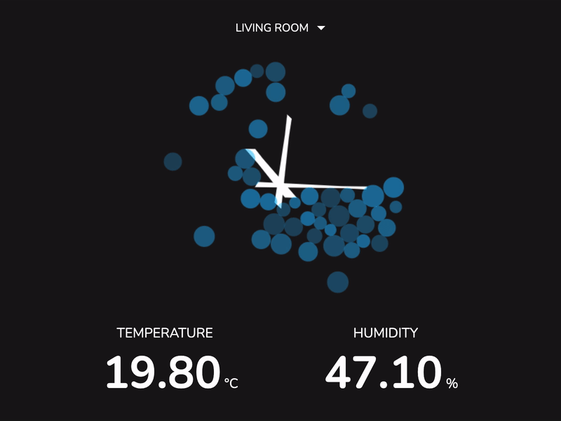 Humidity visualization using Matter.js arduino matterjs smarthome ui ux