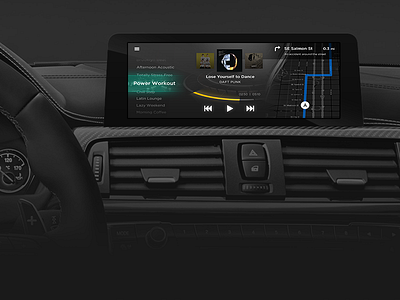 Design Idea for IVI car in vehicle infotainment map music music player navigation ui ux uxui vehicle
