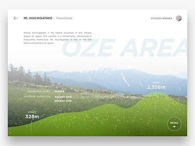 Hiking Guide App Concept hiking mountain ui ux