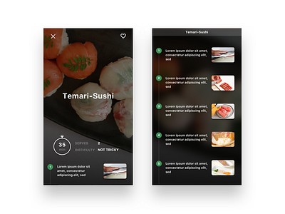 Recipe App Concept cooking recipe ui ux