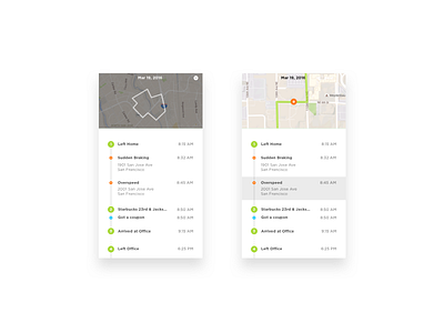 Drive Log App analytics auto can car fuel obd ui ux vehicle