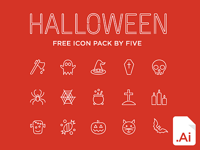 Halloween FREE icon pack by FIVE ai five five.agency free free icon pack halloween icon icon pack pack vector