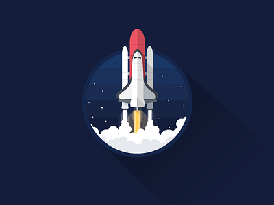 Rocket cosmos explore icon icon a day illustration rocket rocket launch space space shuttle star trek stars