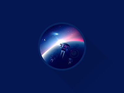 Void in the space aurora cosmos earth galaxy icon a day illustration planet ship space star trek void warp