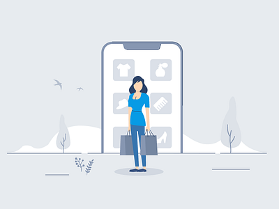 Set of illustrations for eCommerce Survey App