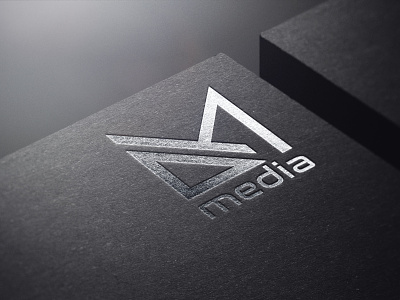 DM media on the paper branding design dm logo media