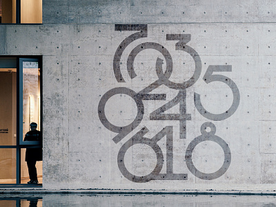 numbers composition layout mural numbers typography