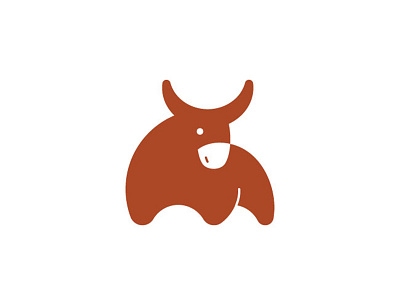 Bull animal bull cute logo mark minimalism symbol