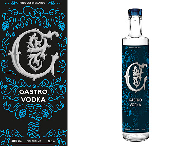 Gastro Vodka branding g label package design packaging pattern typogaphy vodka