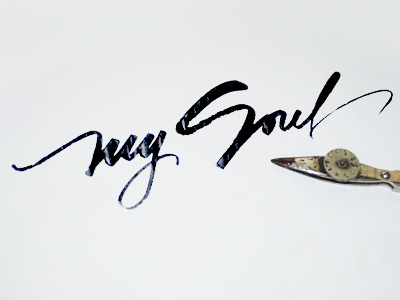 Soul black calligraphy free calligraphy ruling pen
