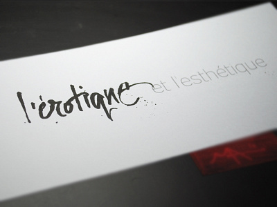 l'erotique & l'esthetique