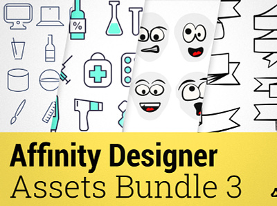 Affinity Designer Assets Pack vol. 3 assets bundle creativemarket design icon illustration set temple vector vectors