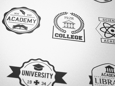Academic Vector Badges academic badge college insignia school stamp university vector