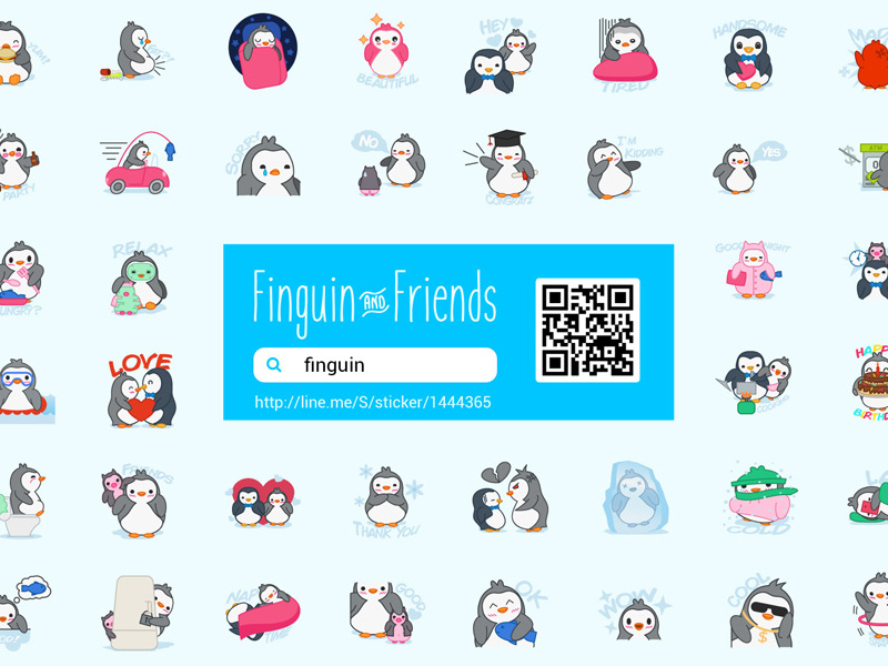 Cute Penguin Chat App Stickers character cartoon cheerful emoticon sign smile set icon emotion face facial happy