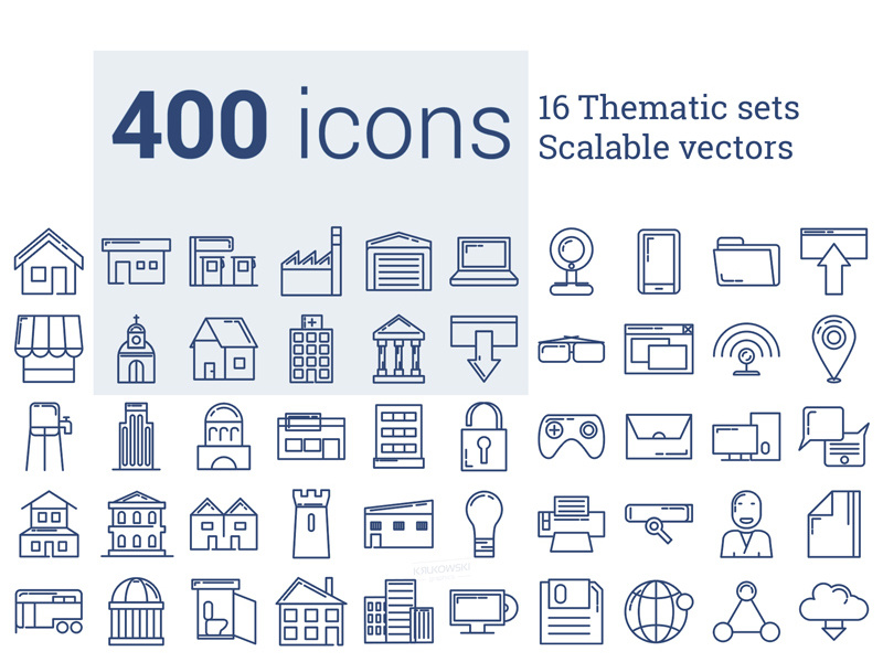 400 Icon Pack vector deal bundle set icons gui interface ux ui app web icon