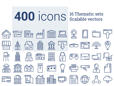 400 Icon Pack app bundle deal gui icon icons interface set ui ux vector web