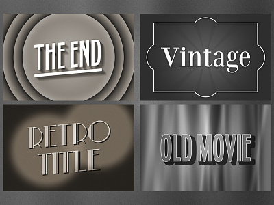 Old Movie Text Effect for Photoshop bw effect movie old retro sepia sign silent film text title vintage