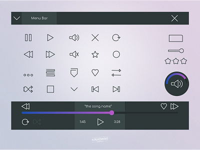 Media Player Icons Set