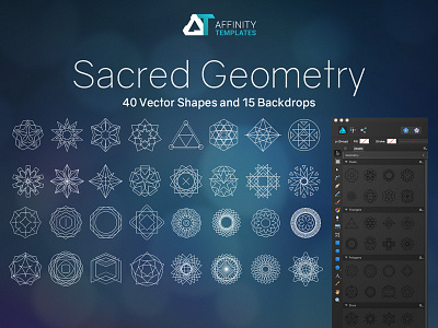 Sacred Geometry Shapes Set affinity designer geometry sacred set shapes vectors